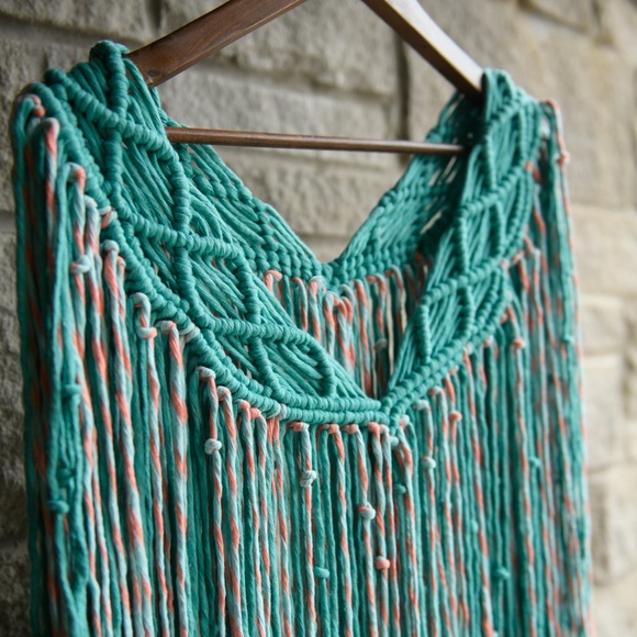 Handmade Macrame Poncho - Picture 9 of 11
